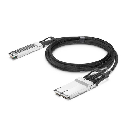 FyberOptix 1m (3ft) NVIDIA/Mellanox MCA7J65-N001 Compatible 800G Twin-port OSFP 8 x 100G PAM4 Finned Top to 2 x 400G QSFP112 4 x 100G PAM4 Ethernet Active Direct Attach Copper Breakout Cable