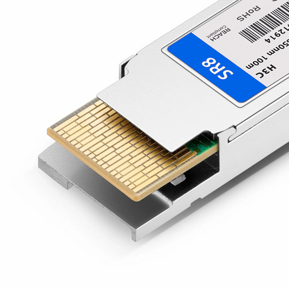 FyberOptix H3C QSFPDD-400G-SR8-MM850 Compatible 400GBASE-SR8 QSFP-DD 8 x 50G PAM4 850nm 100m DOM MPO-16/APC MMF Optical Transceiver Module