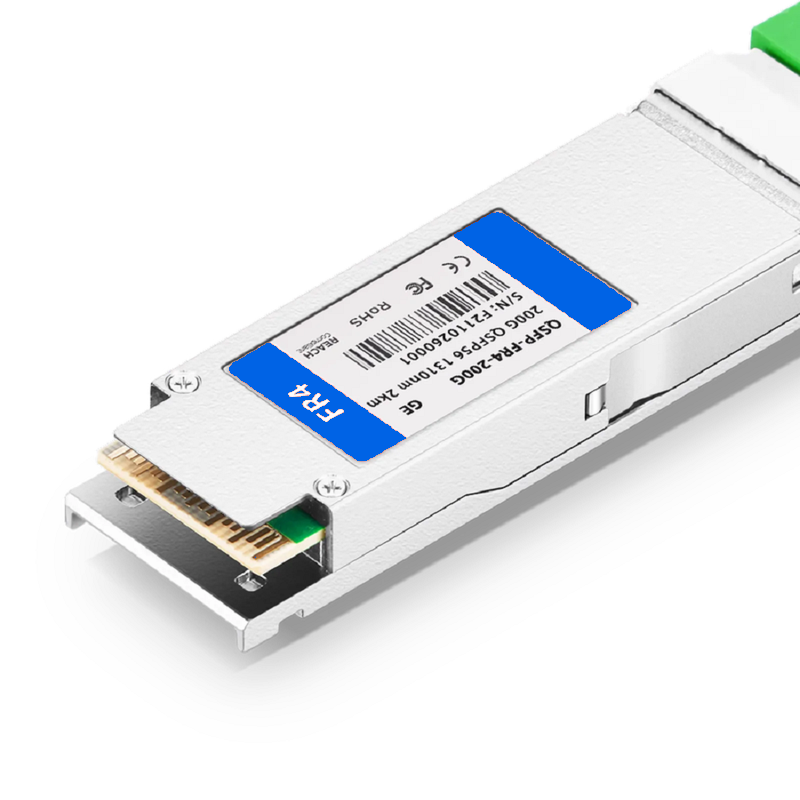 FyberOptix Broadcom Compatible 200GBASE-FR4 QSFP56 4 x 50G PAM4 1310nm 2km DOM Duplex LC/UPC SMF Optical Transceiver Module