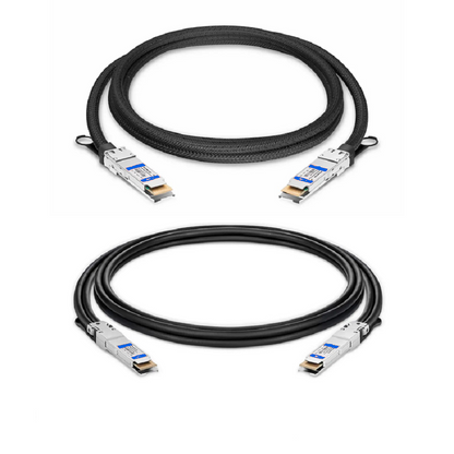 FyberOptix 0.5m (2ft) HW Compatible 400G QSFP-DD 8 x 50G PAM4 Passive Direct Attach Copper Twinax Cable