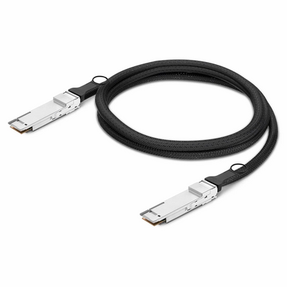 FyberOptix 0.5m (2ft) H3C QSFPDD-400G-D-CAB-0.5M Compatible 400G QSFP-DD 8 x 50G PAM4 Passive Direct Attach Copper Twinax Cable