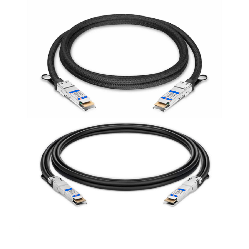 FyberOptix 0.5m (2ft) H3C QSFPDD-400G-D-CAB-0.5M Compatible 400G QSFP-DD 8 x 50G PAM4 Passive Direct Attach Copper Twinax Cable