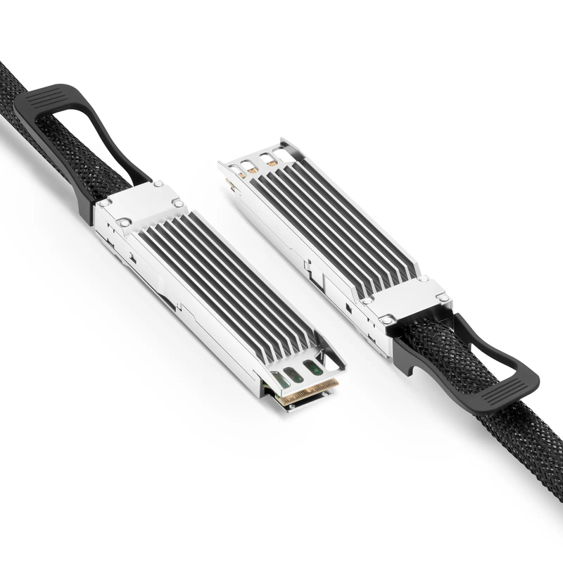 FyberOptix 1m (3ft) Arista Networks Compatible 800G Twin-port OSFP 8 x 100G PAM4 Finned Top Active Direct Attach Copper Twinax Cable