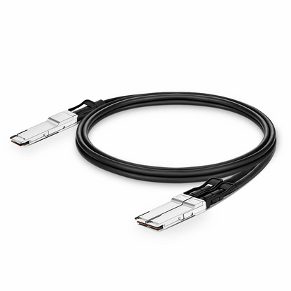 FyberOptix 2m (7ft) Generic Compatible 200G QSFP-DD 8 x 25G NRZ to 2 x 100G QSFP28 4 x 25G NRZ Passive Direct Attach Copper Breakout Cable