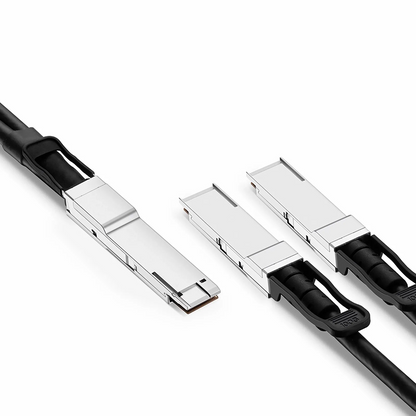 FyberOptix 0.5m (2ft) Generic Compatible 200G QSFP-DD 8 x 25G NRZ to 2 x 100G QSFP28 4 x 25G NRZ Passive Direct Attach Copper Breakout Cable