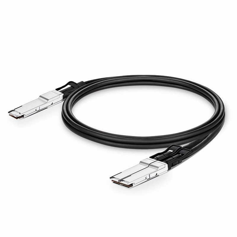 FyberOptix 1m (3ft) NVIDIA/Mellanox MCP7H60-C01 Compatible 200G QSFP-DD 8 x 25G NRZ to 2 x 100G QSFP28 4 x 25G NRZ Ethernet Passive Direct Attach Copper Breakout Cable