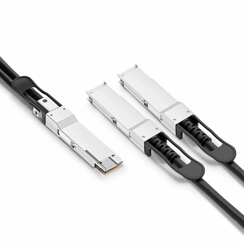 FyberOptix 2m (7ft) NVIDIA/Mellanox MCP7H60-W002R26 Compatible 400G QSFP-DD 8 x 50G PAM4 to 2 x 200G QSFP56 4 x 50G PAM4 Ethernet Passive Direct Attach Copper Breakout Cable for DGX Spark AI Clusters