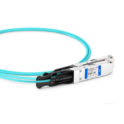 FyberOptix 3m (10ft) HW QSFP-DD-2QSFP200G-AOC3M Compatible 400G QSFP-DD 8 x 50G PAM4 to 2 x 200G QSFP56 4 x 50G PAM4 Ethernet Active Optical Breakout Cable