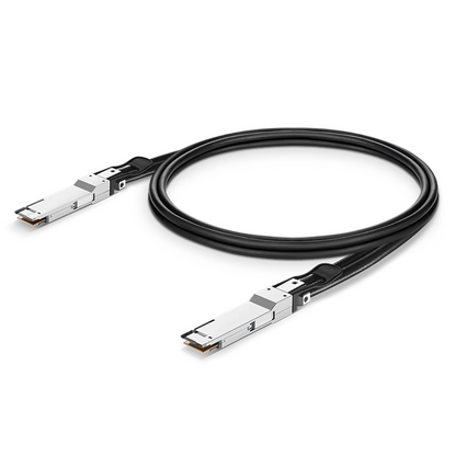 FyberOptix 0.5m (2ft) Juniper Networks QDD-800G-DAC-0.5M Compatible 800G QSFP-DD 8 x 100G PAM4 Passive Direct Attach Copper Twinax Cable