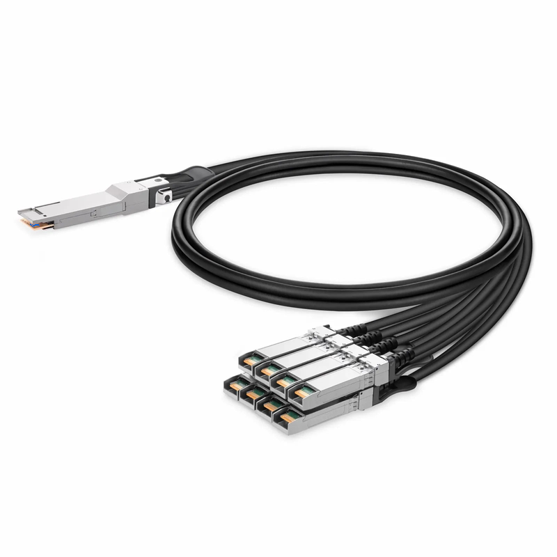 FyberOptix 2.5m (8ft) Dell Compatible 200G QSFP-DD 8 x 25G NRZ to 8 x 25G SFP28 25G NRZ Passive Direct Attach Copper Breakout Cable
