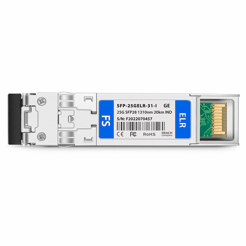 FyberOptix Generic Compatible 25GBASE-LR SFP28 1310nm 20km DOM Duplex LC/UPC SMF Optical Transceiver Module (Industrial)