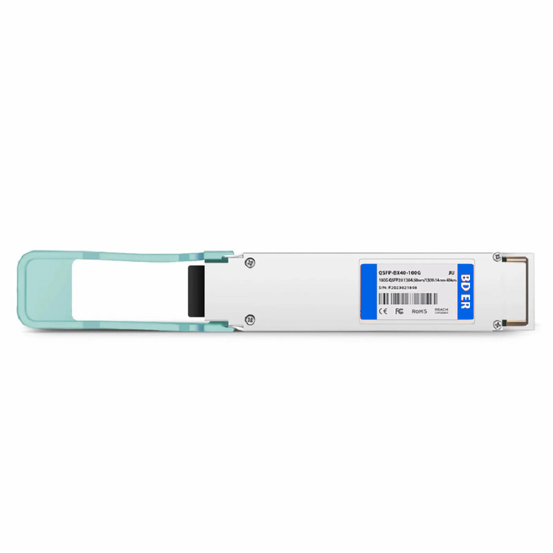 FyberOptix Cisco Compatible 100GBASE-BX40-U QSFP28 BiDi 4 x 25G NRZ 1304.58nm-TX/1309.14nm-RX 40km DOM Simplex LC/UPC SMF Optical Transceiver Module