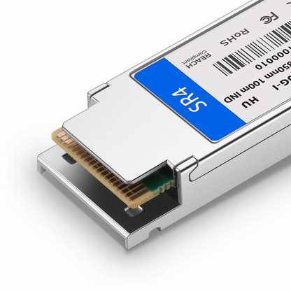 FyberOptix HW QSFP-100G-SR4-I Compatible 100GBASE-SR4 QSFP28 4 x 25G NRZ 850nm 100m DOM MPO-12/UPC MMF Optical Transceiver Module (Industrial), Breakout to 4 x 25G-SR