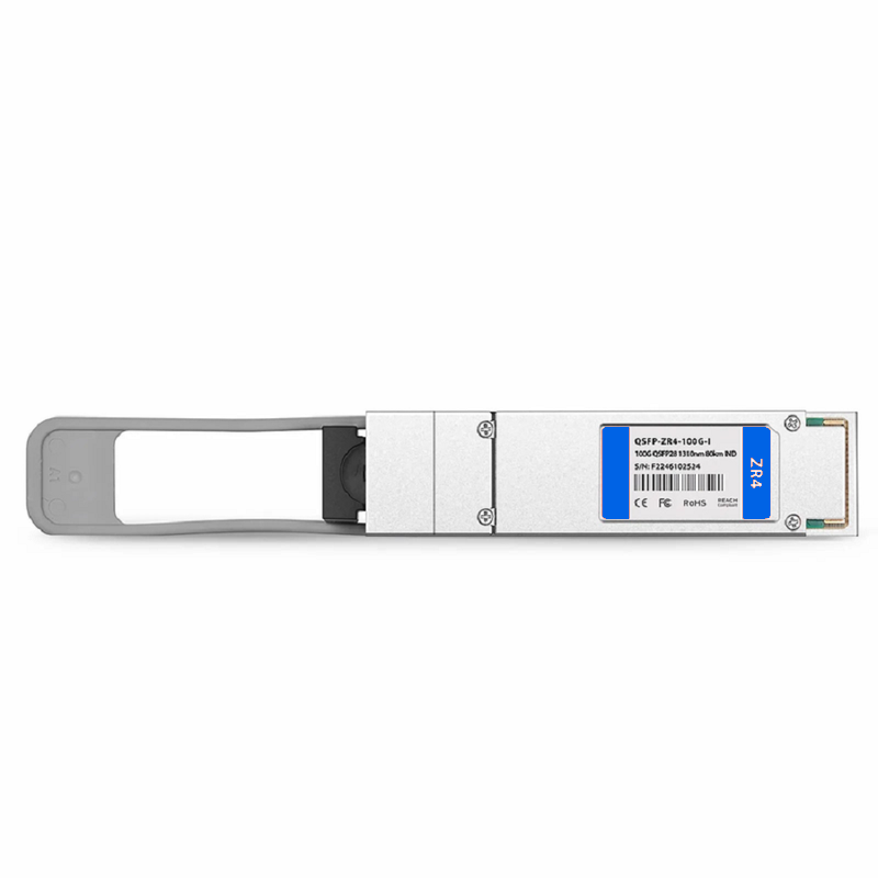 FyberOptix Cisco Compatible 100GBASE-ZR4 QSFP28 4 x 25G NRZ 1310nm 80km DOM Duplex LC/UPC SMF Optical Transceiver Module (Industrial)