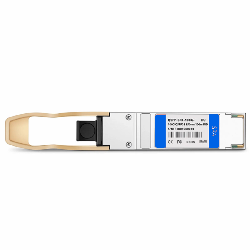 FyberOptix Generic Compatible 100GBASE-SR4 QSFP28 4 x 25G NRZ 850nm 100m DOM MPO-12/UPC MMF Optical Transceiver Module (Industrial), Breakout to 4 x 25G-SR