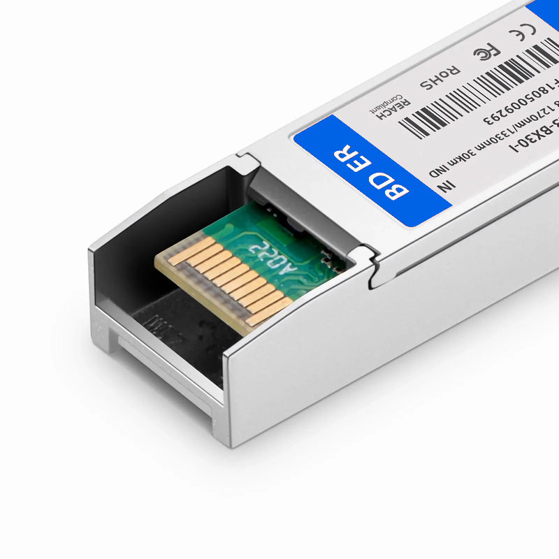 FyberOptix Intel Compatible 25GBASE-U SFP28 BiDi 1270nm-TX/1310nm-RX 30km DOM Simplex LC/UPC SMF Optical Transceiver Module (Industrial)