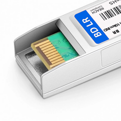 FyberOptix Brocade 25G-SFP28-BXU-I Compatible 25GBASE-U SFP28 BiDi 1270nm-TX/1330nm-RX 10km DOM Simplex LC/UPC SMF Optical Transceiver Module (Industrial)