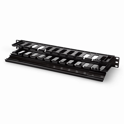 FyberOptix Horizontal Single Sided Manager, 1RU, Finger Duct with Cover, 3.43 in. Depth
