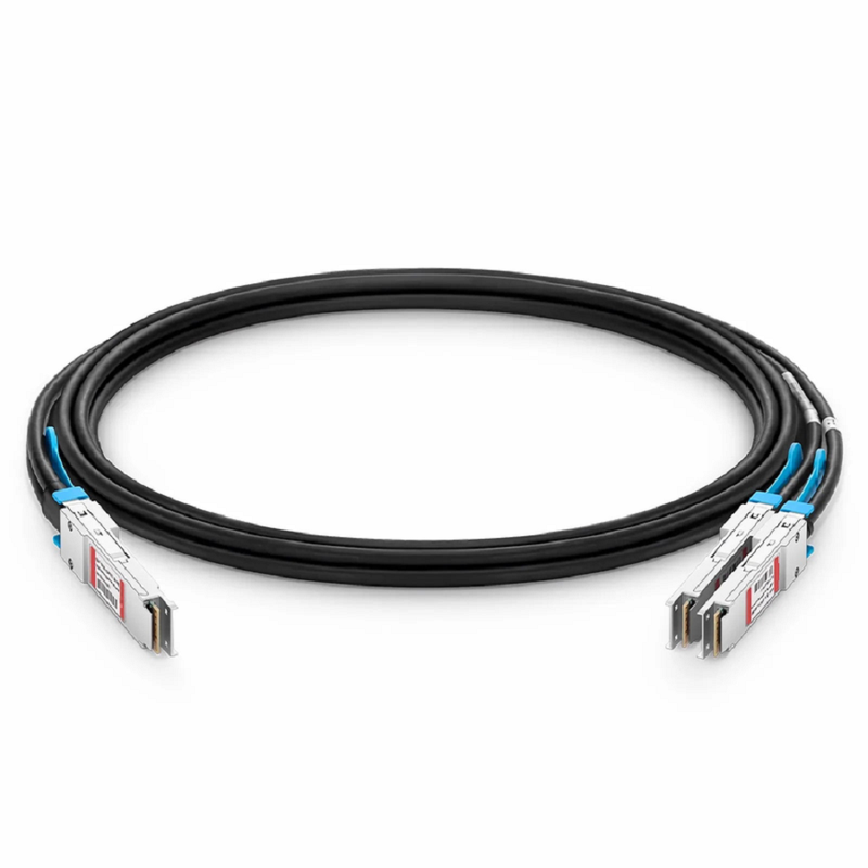 FyberOptix 2m (7ft) Arista Networks Compatible 100G QSFP28 4 x 25G NRZ to 2 x 50G QSFP28 2 x 25G NRZ Active Direct Attach Copper Breakout Cable
