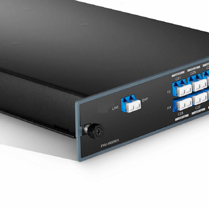 FyberOptix 8 Channels DWDM Mux Demux, 100GHz C22-C36, with Expansion Port, 4.2dB Typical IL, LC/UPC, Single Fiber, Side-B, FMU Plug-in Module