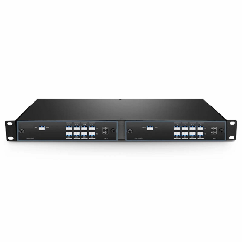 FyberOptix 9 Channels CWDM Mux Demux, 1270-1590nm, 2.4dB Typical IL, LC/UPC, Single Fiber, Side-A, FMU Plug-in Module