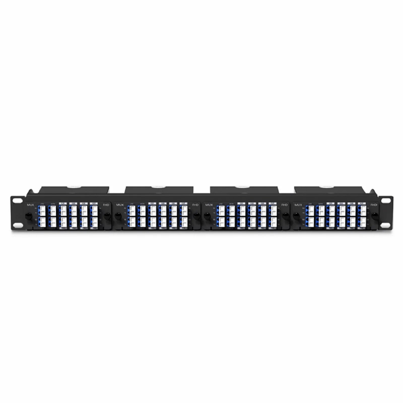 FyberOptix 8 Channels DWDM Mux Demux, 100GHz C21-C28, with Monitor, Expansion and 1310nm Port, 2.4dB Typical IL, LC/UPC, Dual Fiber, High Density, FHDA Plug-in Module