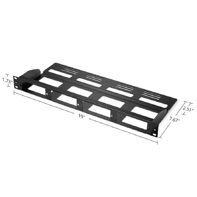 FyberOptix FHDA High Density 1U Rack Mount Modular Enclosure Unloaded, Rear Cable Managers, Holds up to 4 x FHDA Cassettes or Panels, 144 Fibers (LC)