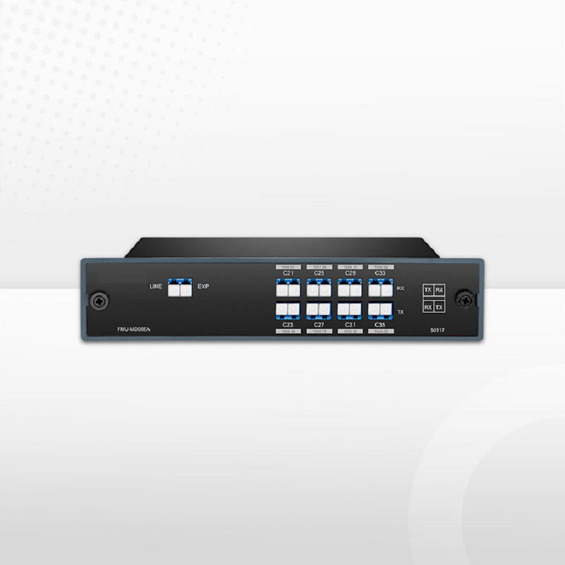 FyberOptix 8 Channels DWDM Mux Demux, 100GHz C53-C60, with Monitor, Expansion and 1310nm Port, 3.0dB Typical IL, LC/UPC, Dual Fiber, FMU Plug-in Module