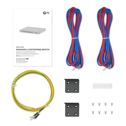 FyberOptix S5860-20SQ, 24-Port Ethernet L3 Switch, 20 x 10Gb SFP+, with 4 x 25Gb SFP28 and 2 x 40Gb QSFP+, Support Stacking, Broadcom Chip, Dual DC PSUs