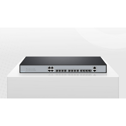 FyberOptix S3950-4T12S-R, 12-Port Ethernet L2+ Managed Switch, 12 x 10Gb SFP+, with 4 x Gigabit RJ45, Support MLAG
