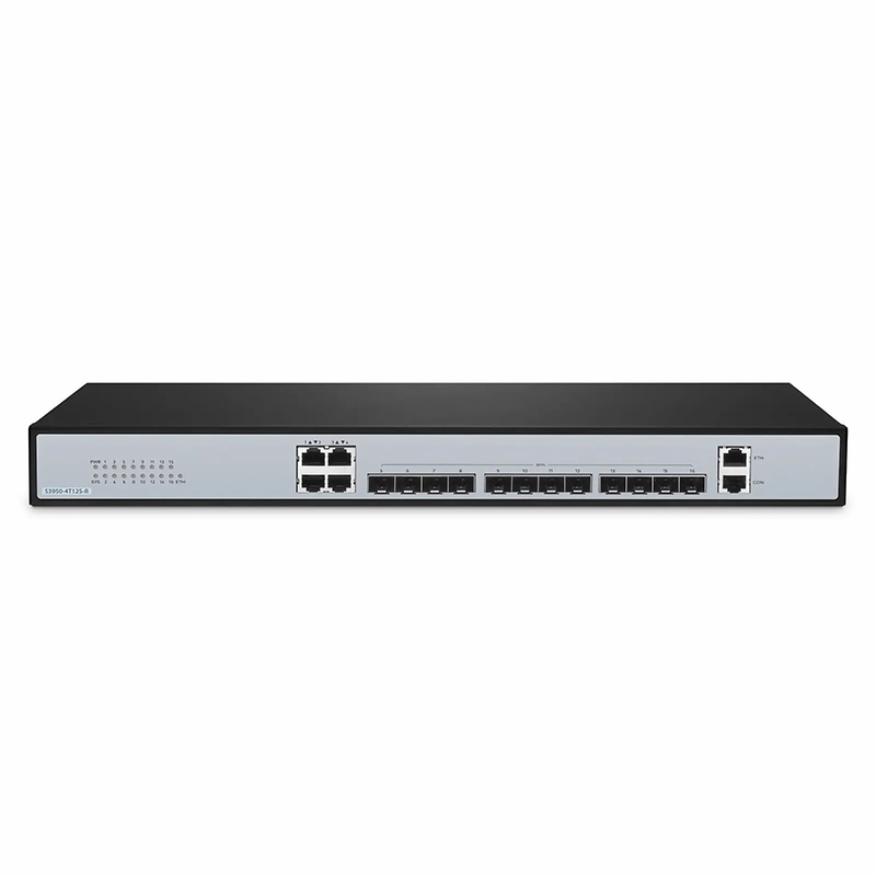FyberOptix S3950-4T12S-R, 12-Port Ethernet L2+ Managed Switch, 12 x 10Gb SFP+, with 4 x Gigabit RJ45, Support MLAG