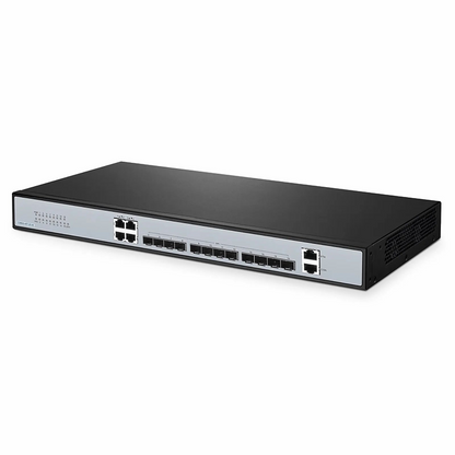 FyberOptix S3950-4T12S-R, 12-Port Ethernet L2+ Managed Switch, 12 x 10Gb SFP+, with 4 x Gigabit RJ45, Support MLAG