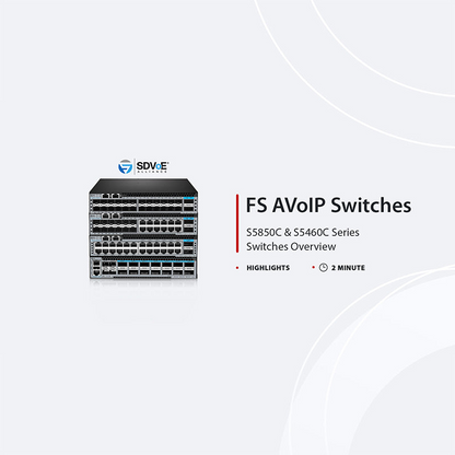 FyberOptix S5850C-12XMS2C, 12-Port Ethernet L3 Half-width Switch, 12 x 10Gb SFP+, 12 x 10GBase-T/Multi-Gigabit, with 2 x 100Gb QSFP28 Uplinks, AV over IP, Support MLAG