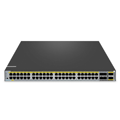 FyberOptix S5860-48XMG-U, 48-Port Ethernet L3 PoE++ Switch, 48 x 10GBASE-T/Multi-Gigabit Ports, 4 x 25Gb SFP28 Uplinks, with 2 x 40Gb QSFP+ Uplinks, Support Stacking, Broadcom Chip