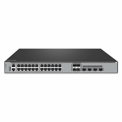FyberOptix S5860-24XMG, 24-Port Ethernet L3 Switch, 24 x 10GBASE-T/Multi-Gigabit Ports, 4 x 10Gb SFP+, with 4 x 25Gb SFP28 Uplinks, Support Stacking, Broadcom Chip