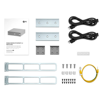 FyberOptix S5860-48XMG, 48-Port Ethernet L3 Switch, 48 x 10GBASE-T/Multi-Gigabit Ports, 4 x 25Gb SFP28, with 2 x 40Gb QSFP+ Uplinks, Support Stacking, Broadcom Chip