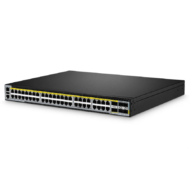 FyberOptix S5440-48MU, 48-Port Gigabit Ethernet L3 PoE++ Switch, 40 x 2.5Gb PoE++, 8 x 10Gb PoE++ Ports @2000W, with 4 x 25Gb SFP28 and 2 x 40Gb QSFP+ Uplinks, Support EVPN-VXLAN & MLAG