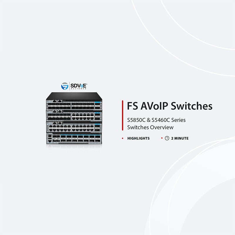 FyberOptix S5850C-12XMS2C, 12-Port Ethernet L3 Half-width Switch, 12 x 10Gb SFP+, 12 x 10GBase-T/Multi-Gigabit, with 2 x 100Gb QSFP28 Uplinks, AV over IP, Support MLAG