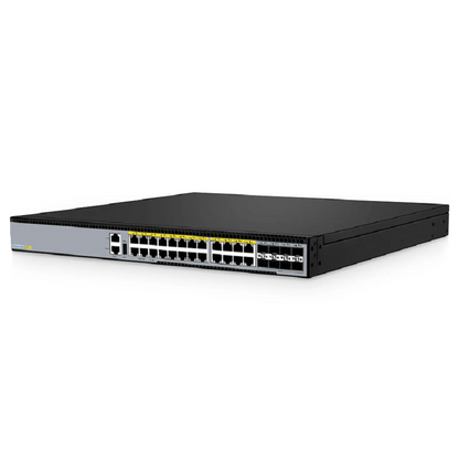 FyberOptix S5440H-24MU, 24-Port Gigabit Ethernet L3 PoE++ Switch, 16 x 2.5Gb PoE++, 8 x 10Gb PoE++ Ports @1000W, with 8 x 25Gb SFP28 Uplinks, Support EVPN-VXLAN & MLAG
