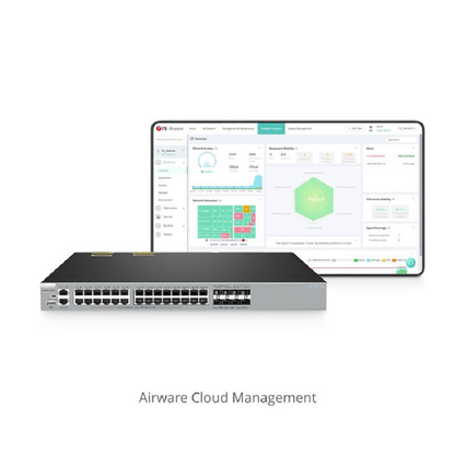FyberOptix S5810-48TS, 48-Port Gigabit Ethernet L3 Switch, 48 x Gigabit RJ45, with 4 x 10Gb SFP+ Uplinks, Stackable Switch, Broadcom Chip