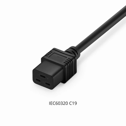 FyberOptix 3ft (0.9m) IEC60320 C14 to IEC60320 C19 14AWG 250V/15A Power Cord, Black