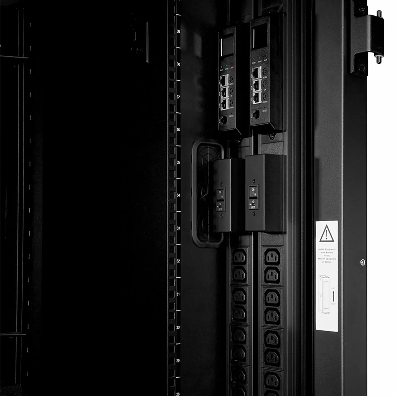 FyberOptix 6.24kW Single-Phase 30A/208V Switched Rack PDU, 21 x C13 & 3 x C19 Outlets, NEMA L6-30P Plug, 10ft Cord, 0U Vertical