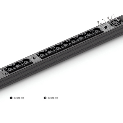 FyberOptix 21.06kW 3-Phase 32A/380V Basic Rack PDU, 36 x C13 & 6 x C19 Outlets, IEC309 32A 3P + N + E Plug, 3ft Cord, 0U Vertical