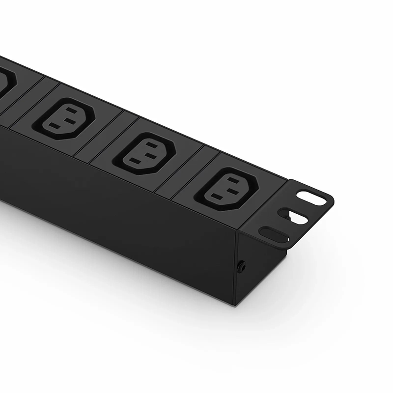 FyberOptix 1.8kW Single-Phase 16A/250V Basic Rack PDU, 8 x C13 Outlets, CEE7 Plug, 6.6ft Cord, 1U Rack-Mount