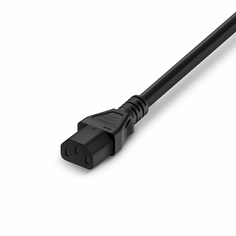 FyberOptix 3ft (0.9m) IEC60320 C20 to IEC60320 C13 14AWG 250V/15A Power Cord, Black