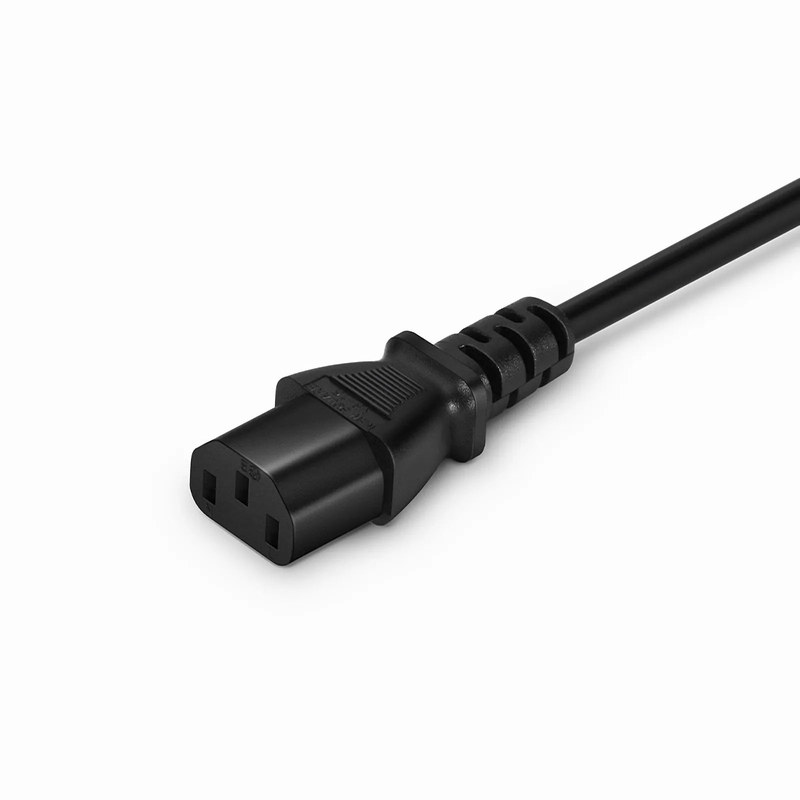 FyberOptix 6ft (1.8m) BS 1363 to IEC60320 C13 3 x 0.75mmA² 250V/10A Power Cord, Black