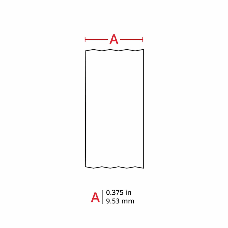 FyberOptix 0.375in.W x 252in.L Panel/Surface Labels with Ribbon for M210 and M211 Printers, Continuous Label/Cartridge, White on Red