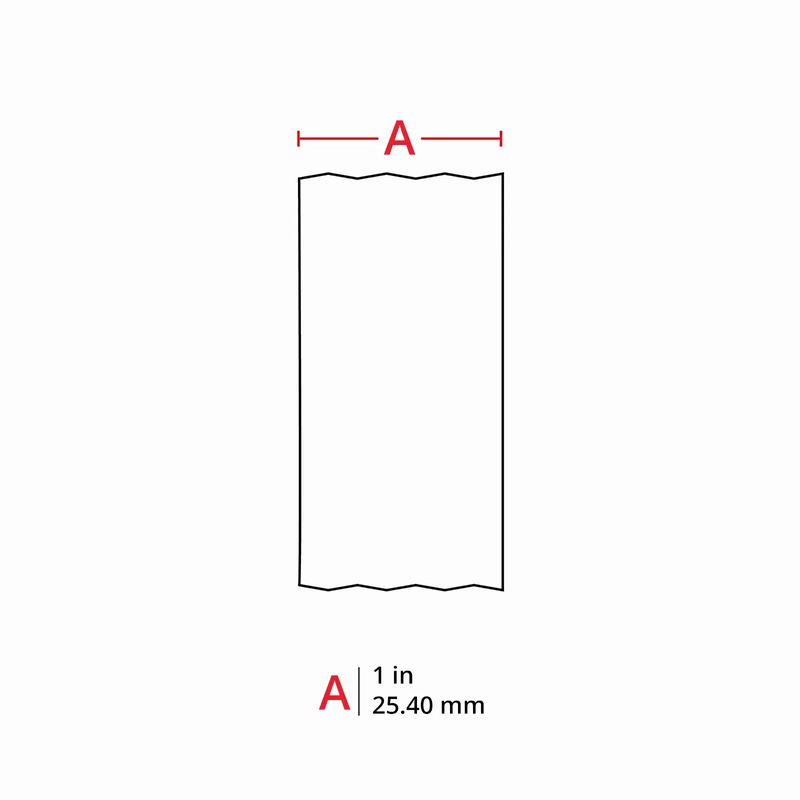 FyberOptix 1in.W x 600in.L Panel/Surface Labels for M611 Printer, Continuous Label/Roll, Black on White