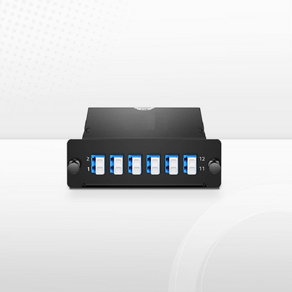 FyberOptix FHDA MTP®-LC Cassette, OS2 Single Mode, Type A, 12 Fibers, MTP®-12 (Male) to 6 x LC Duplex (Blue), 0.35dB Max.