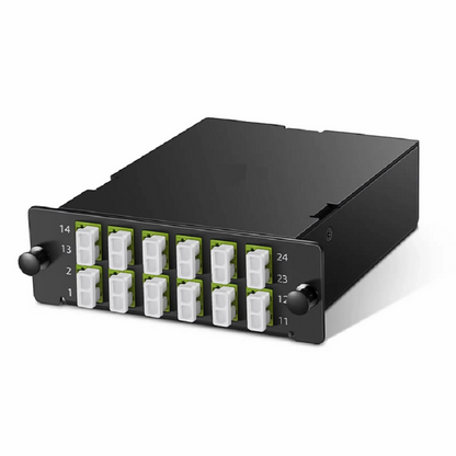 FyberOptix FHDA MTP®-LC Cassette, OM5 Multimode, Type AF, 12 Fibers, MTP®-12 (Male) to 6 x LC Duplex, 0.35dB Max.